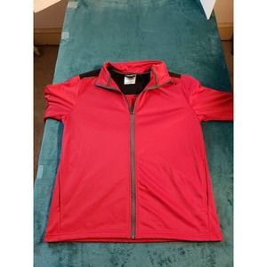 And1 Sweater Mens Red Full Zip Long Sleeve Sz Medium Polyester Sport Black